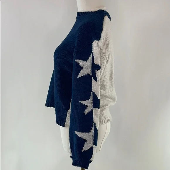 Splendid Blue Star Sweater, XS - Picture 9 of 14